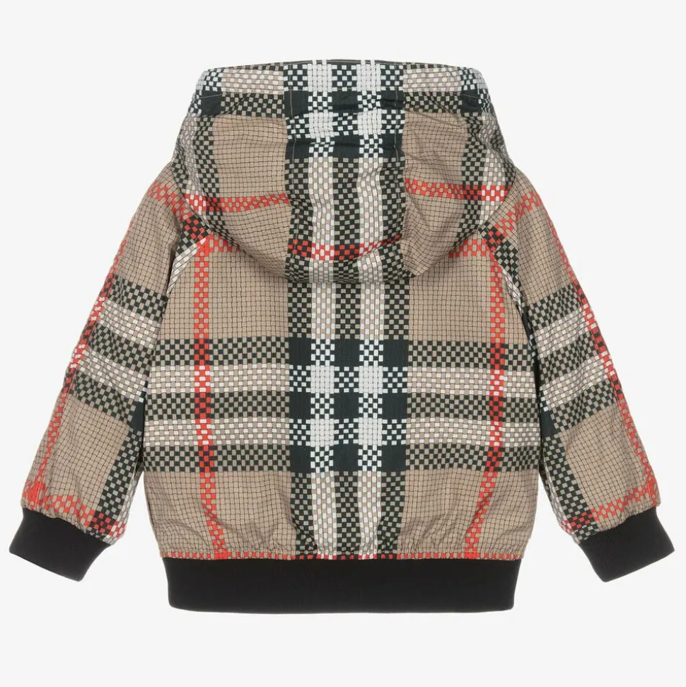 Baby Boys Beige Check Jacket
