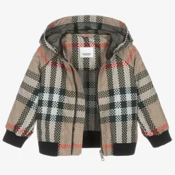 Baby Boys Beige Check Jacket