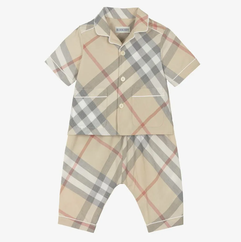 Baby Boys Beige Cotton Trouser Gift Set