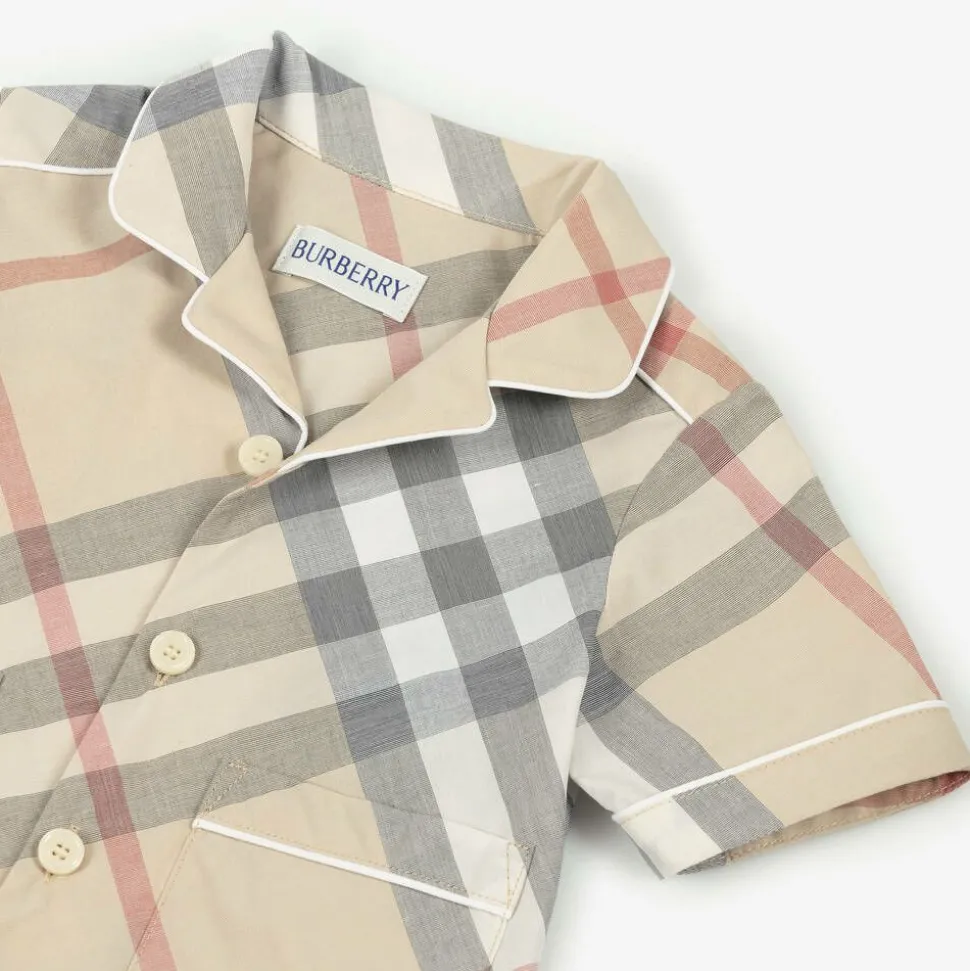 Baby Boys Beige Cotton Trouser Gift Set