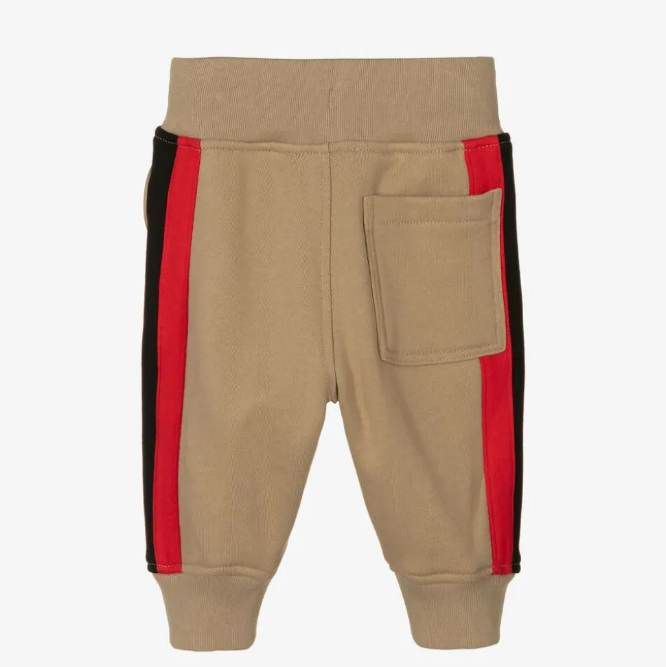 Baby Boys Beige Logo Joggers