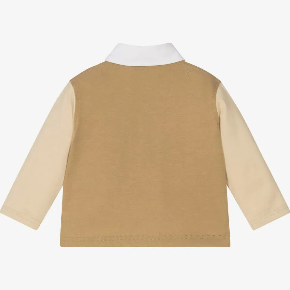 Baby Boys Beige Logo Top