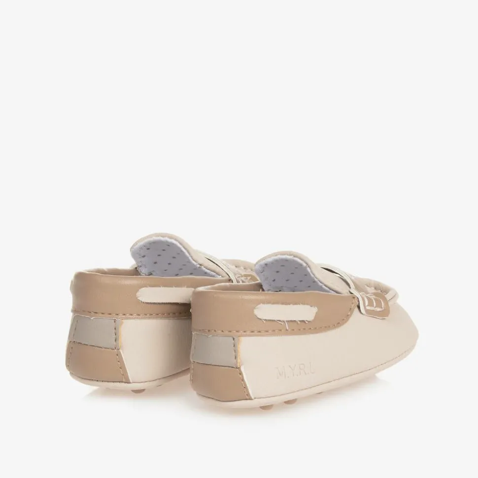 Baby Boys Beige Pre-Walker Moccasins