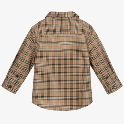 Baby Boys Beige Vintage Check Shirt