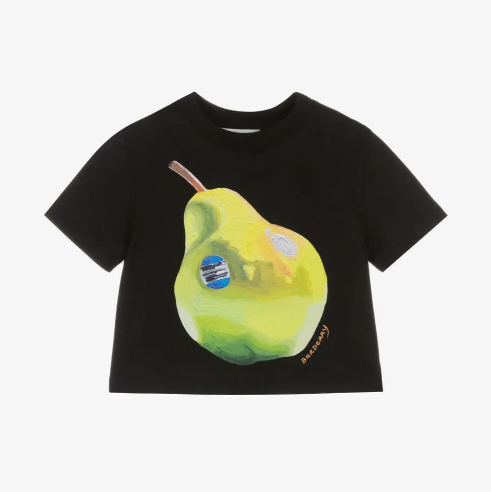 Baby Boys Black Cotton T-Shirt