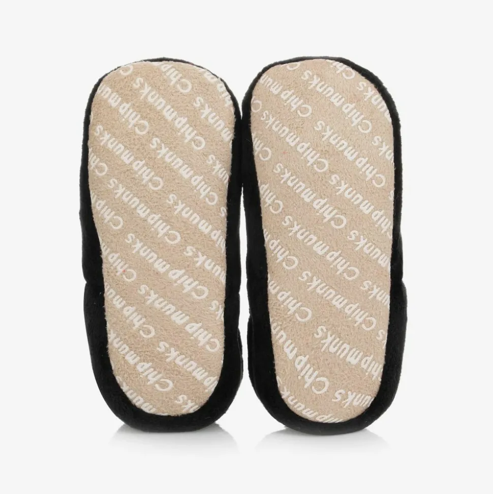 Baby Boys Black Pirate Slippers