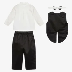 Baby Boys Black Waistcoat Suit