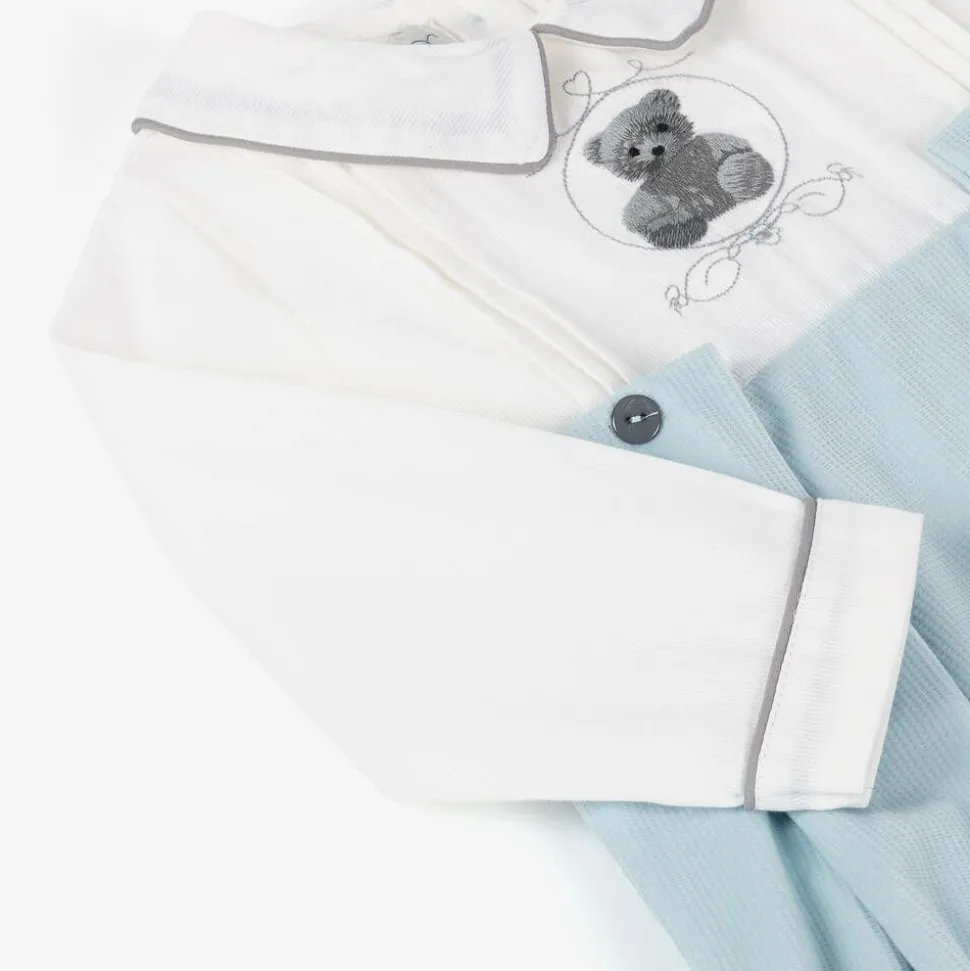 Baby Boys Blue & Ivory Shortie