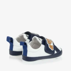 Baby Boys Blue & White Pre-Walker Trainers