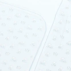 Baby Boys Blue Cotton Beary Besties Blanket (73cm)