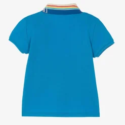 Baby Boys Blue Cotton Polo Shirt