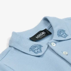 Baby Boys Blue Cotton Polo Shirt