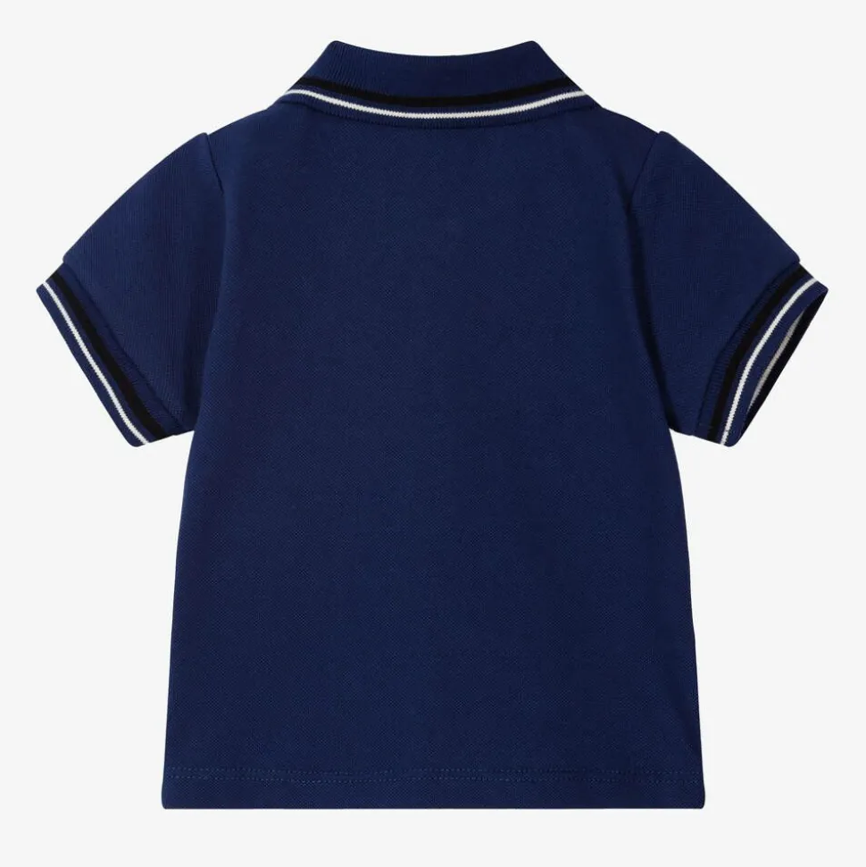 Baby Boys Blue Cotton Polo Shirt