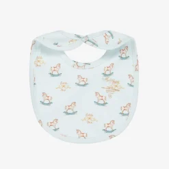 Baby Boys Blue Cotton Rocking Horse Bib