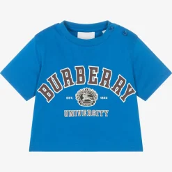 Baby Boys Blue Cotton Varsity T-Shirt