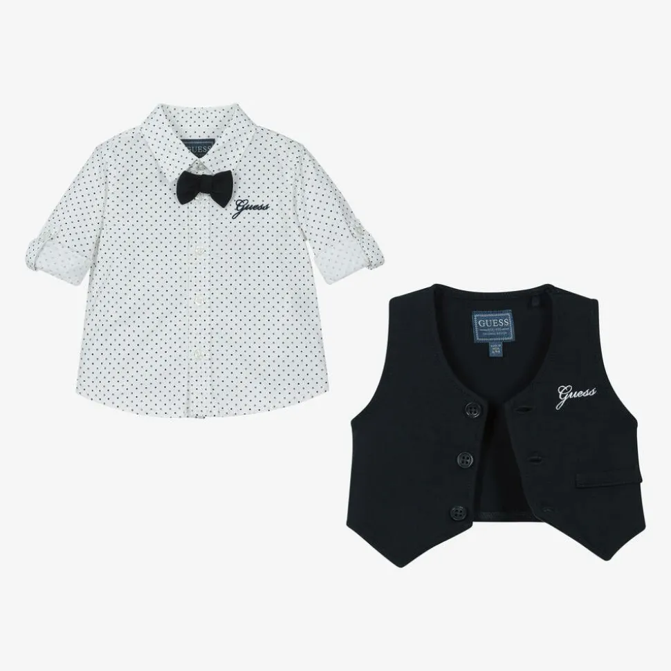 Baby Boys Blue Jersey Waistcoat Suit