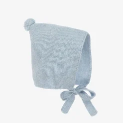 Baby Boys Blue Knitted Bonnet