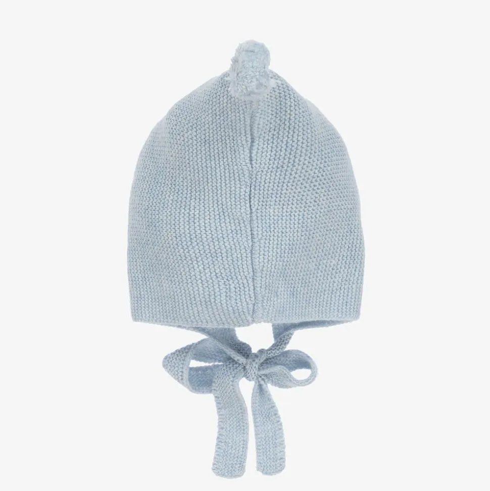 Baby Boys Blue Knitted Bonnet