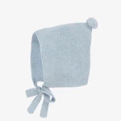 Baby Boys Blue Knitted Bonnet
