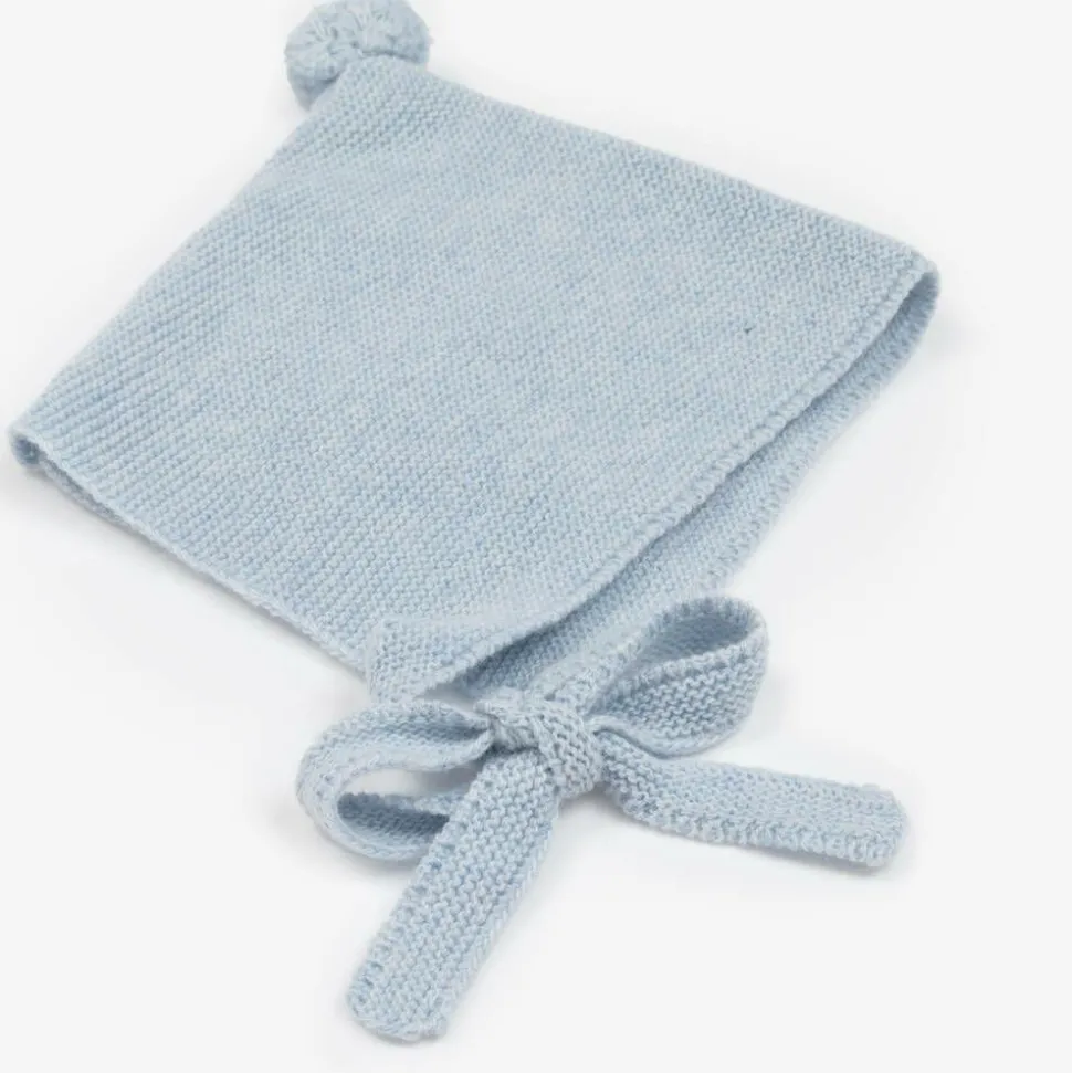 Baby Boys Blue Knitted Bonnet