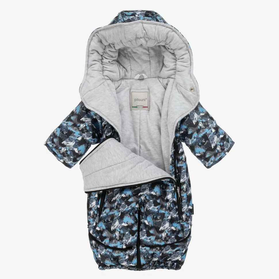 Baby Boys Blue Mountain Print 2-in-1 Snowsuit