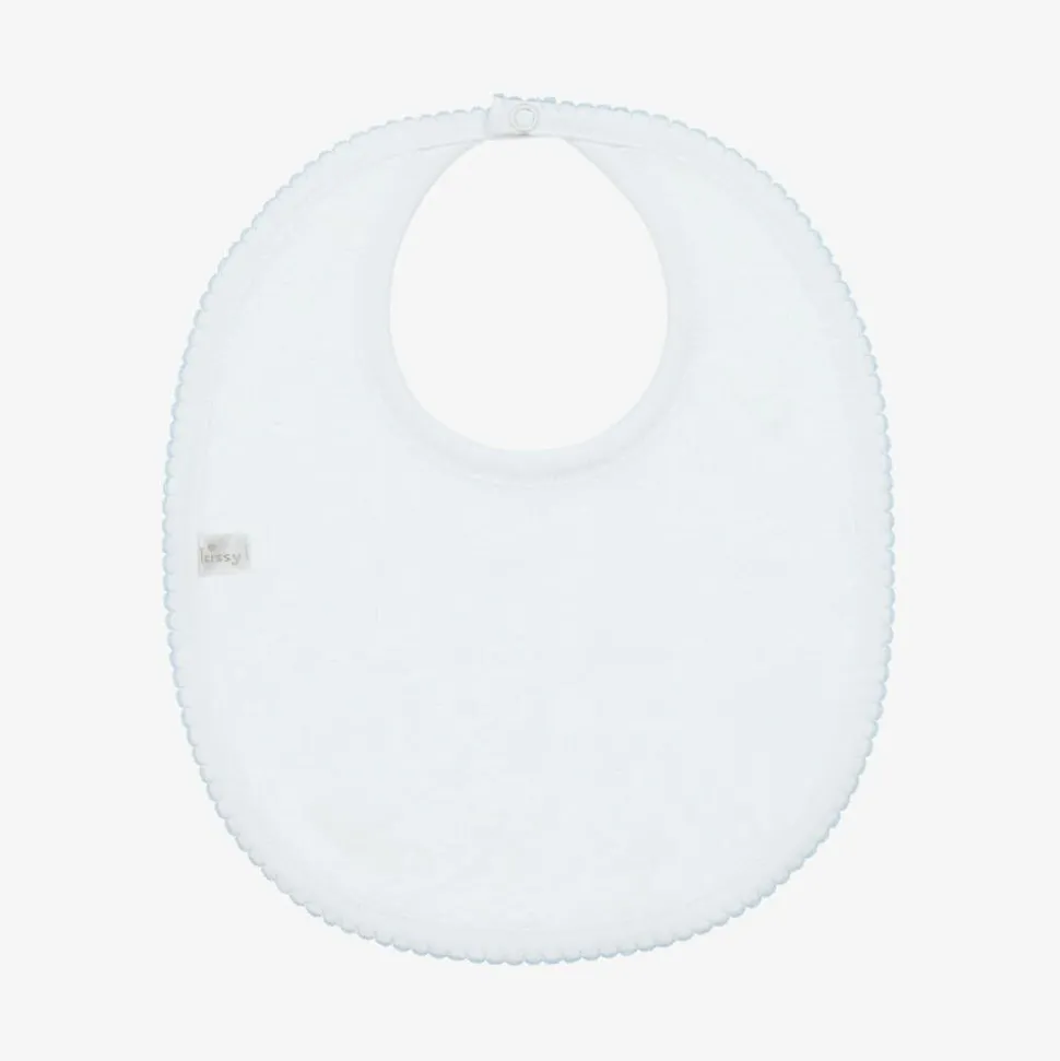 Baby Boys Blue Pima Cotton Beary Besties Bib