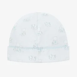 Baby Boys Blue Pima Cotton Beary Besties Hat