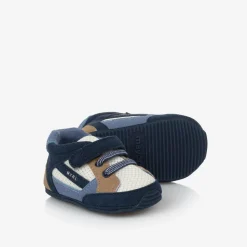 Baby Boys Blue Pre-Walker Trainers