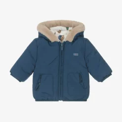 Baby Boys Blue Reversible Coat