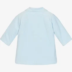Baby Boys Blue Velour Coat