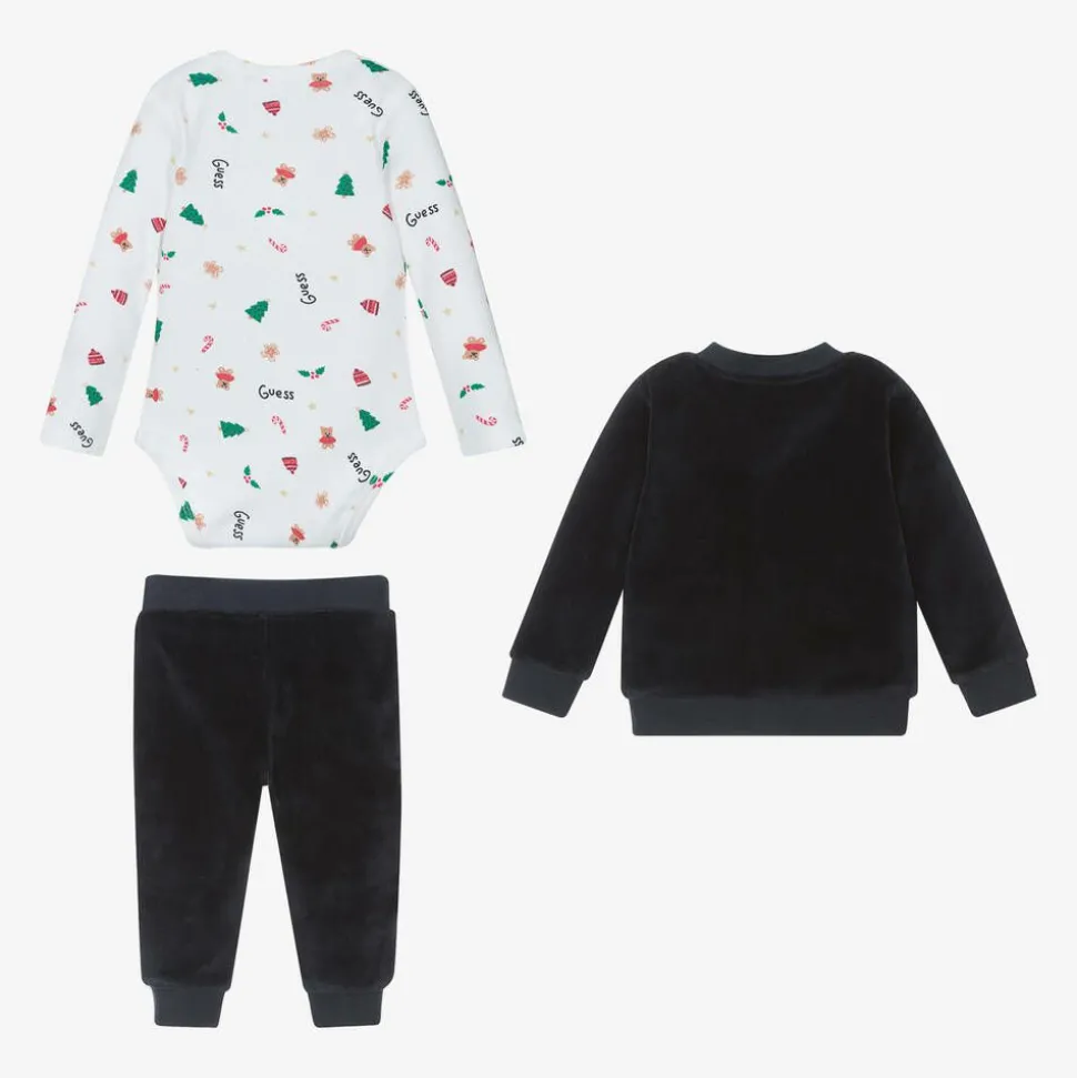 Baby Boys Blue Velour Tracksuit Set