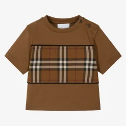Baby Boys Brown Cotton T-Shirt