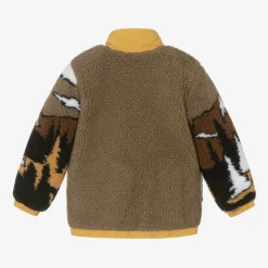 Baby Boys Brown Mountain Fleece Zip-up Top