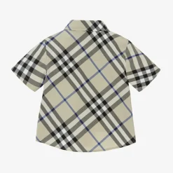 Baby Boys Grey Check Cotton Shirt