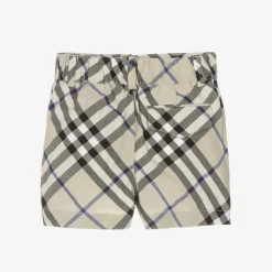 Baby Boys Grey Check Cotton Shorts