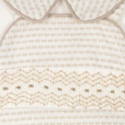 Baby Boys Ivory Cotton Dungaree Set