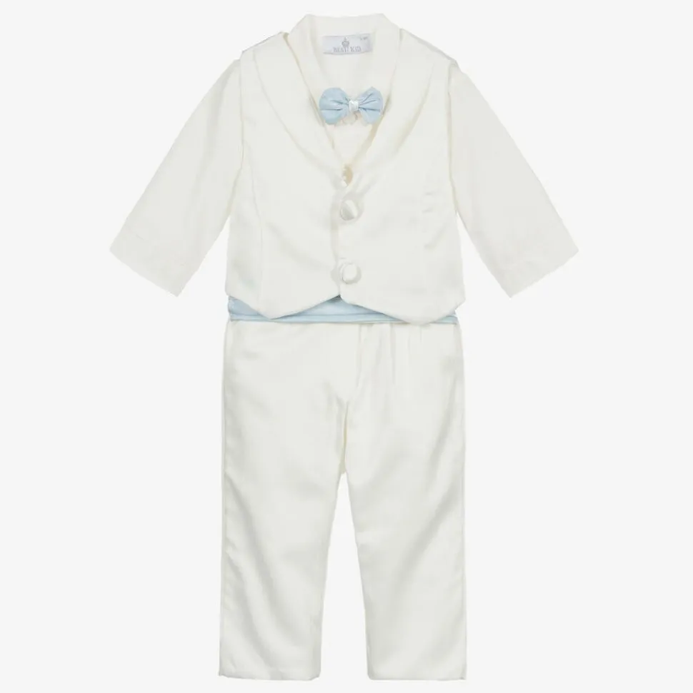 Baby Boys Ivory Waistcoat Suit