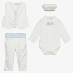Baby Boys Ivory Waistcoat Suit