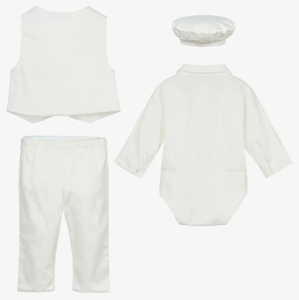 Baby Boys Ivory Waistcoat Suit