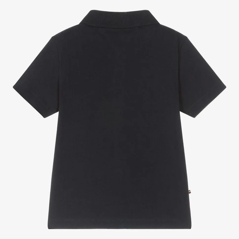 Baby Boys Navy Blue Cotton Polo Shirt