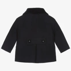 Baby Boys Navy Blue Double Breasted Coat