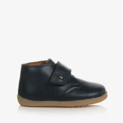 Baby Boys Navy Blue Leather Desert Boots