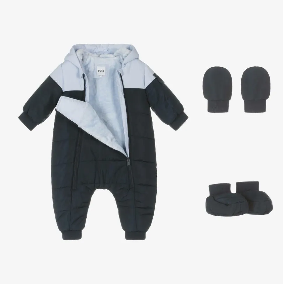 Baby Boys Navy Blue Snowsuit