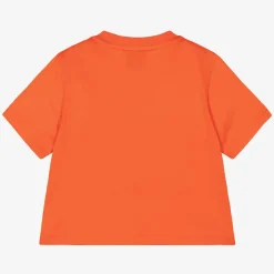 Baby Boys Orange Cotton T-Shirt