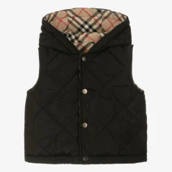 Baby Boys Vintage Check Reversible Gilet