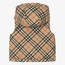 Baby Boys Vintage Check Reversible Gilet