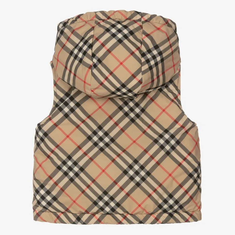 Baby Boys Vintage Check Reversible Gilet