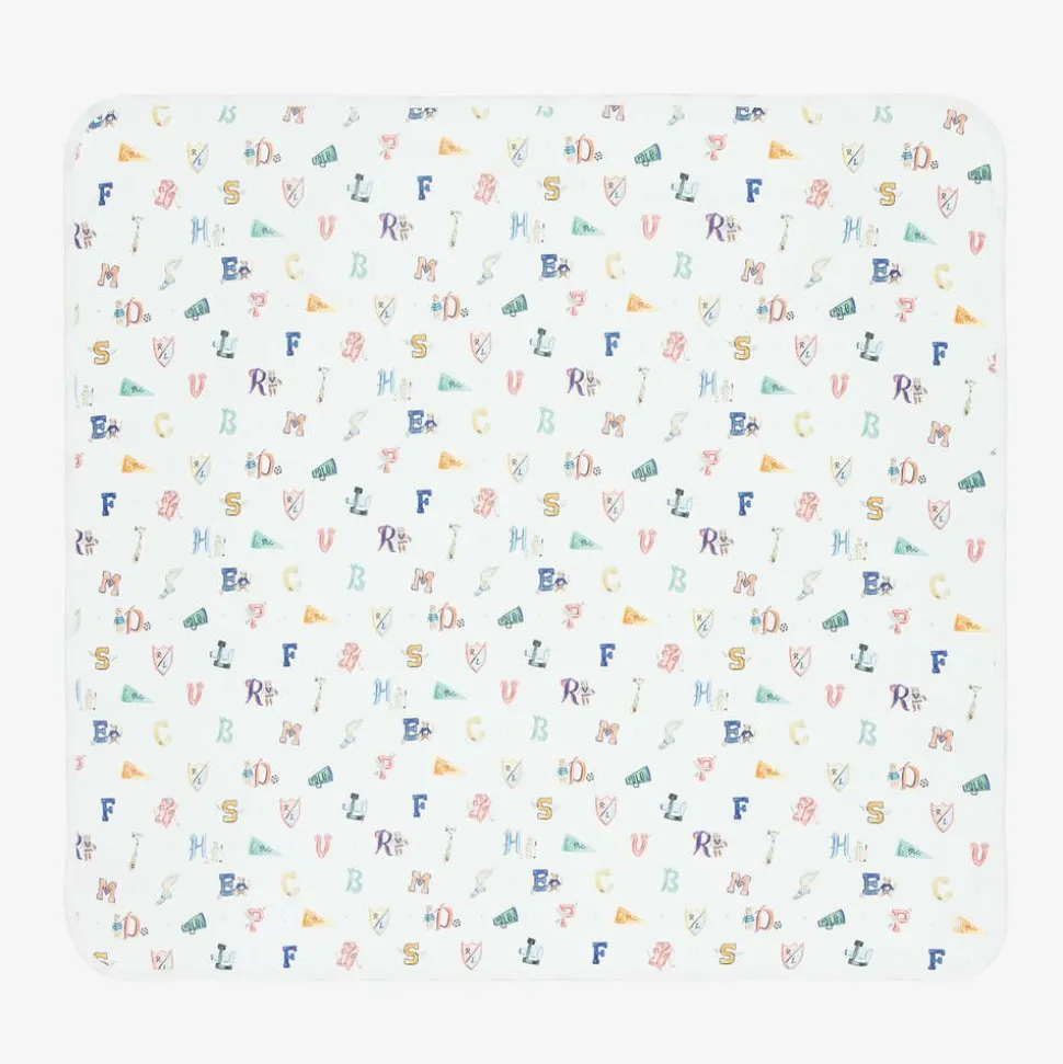 Baby Boys White Cotton Blanket (81cm)