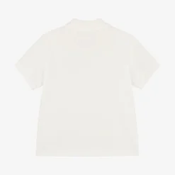 Baby Boys White Cotton Polo Shirt