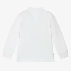 Baby Boys White Cotton Polo Shirt